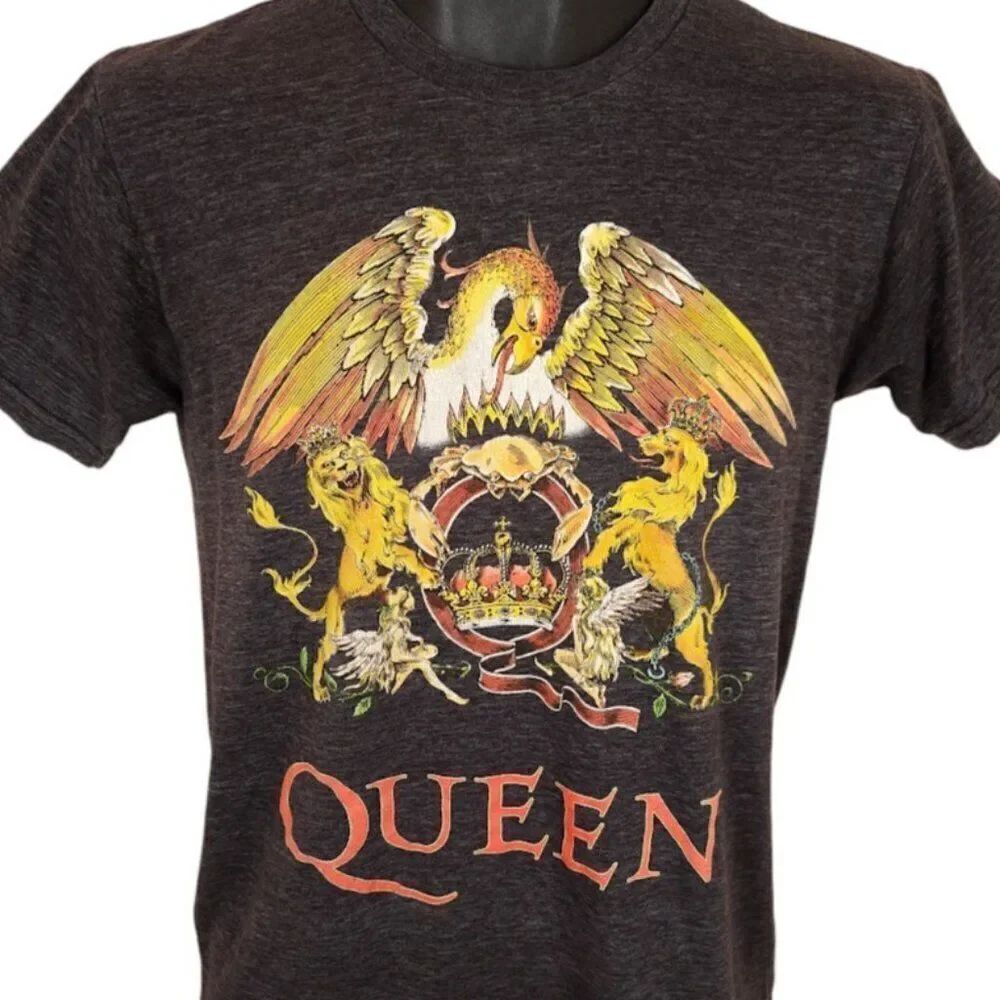 Queen T Shirt Mens Size Small Black Classic Crest Official Merch Retro